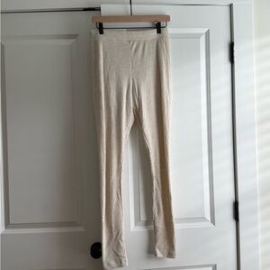 H&M Beige Ribbed Leggings